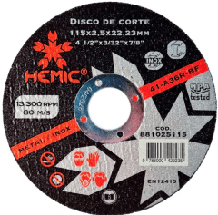 Disco de Corte Hemic 4 1/2 x 2.5 | 881025115
