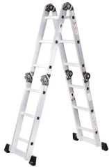 Escalera Articulada Aluminio 3x4 12 Peldaños | AMD0112D 2