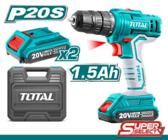 Taladro Inalambrico Total 20V 2Bat1.5Ah | TDLI20012