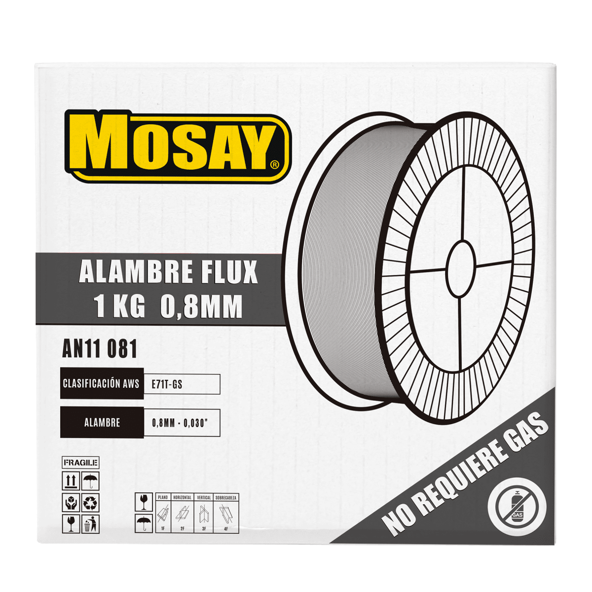 Carrete Mig Flux 1Kg 0.8mm Mosay1