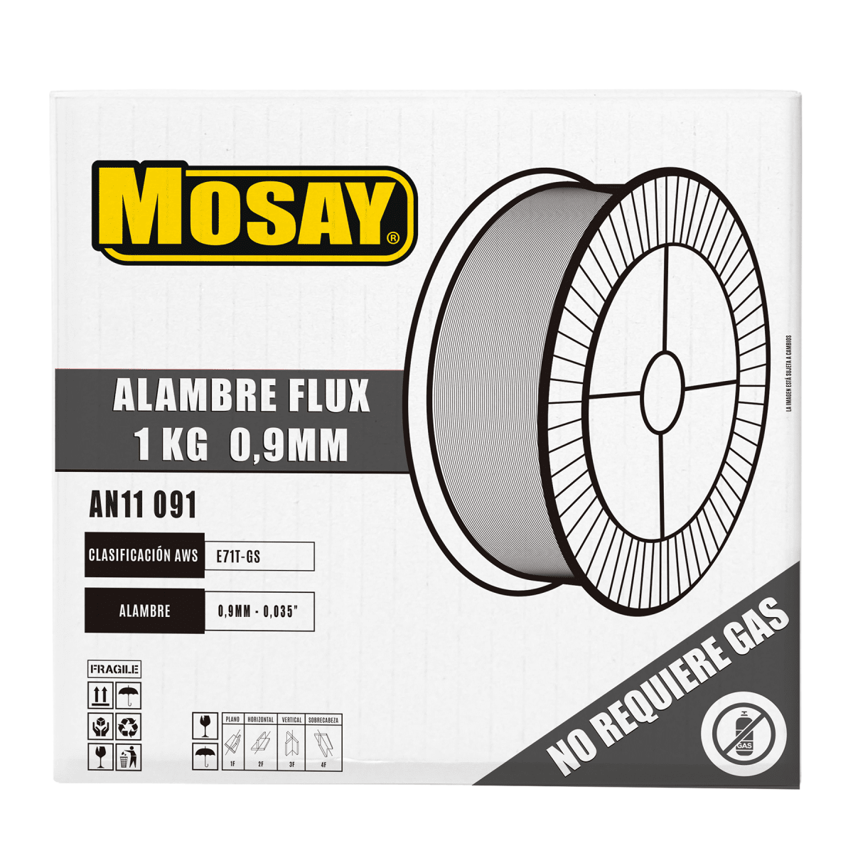 Carrete Mig Flux 1Kg 0.9mm Mosay1