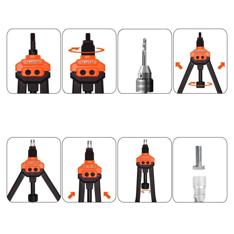Remachadora de Tuerca Harden 7Pcs M3-12 | No. 6101504