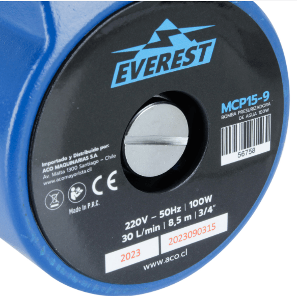 Bomba de Agua Everest Aumento de Presion 3/4