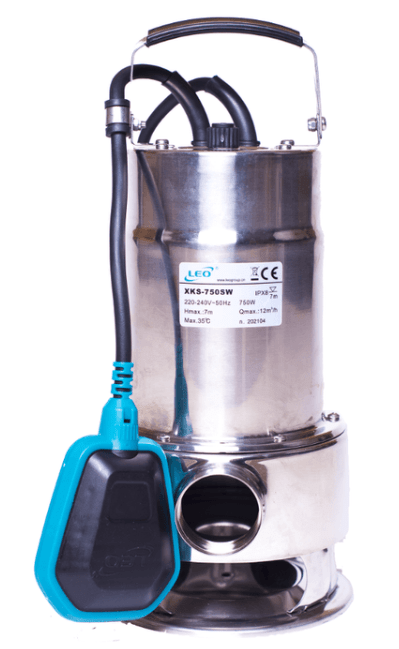 Bomba de Agua Leo Sumergible Agua Sucia Solido 1.0HP1