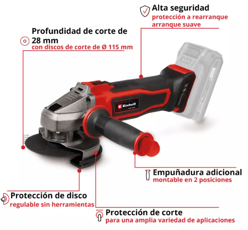 Esmeril Angular Inalambrico 4 1/2