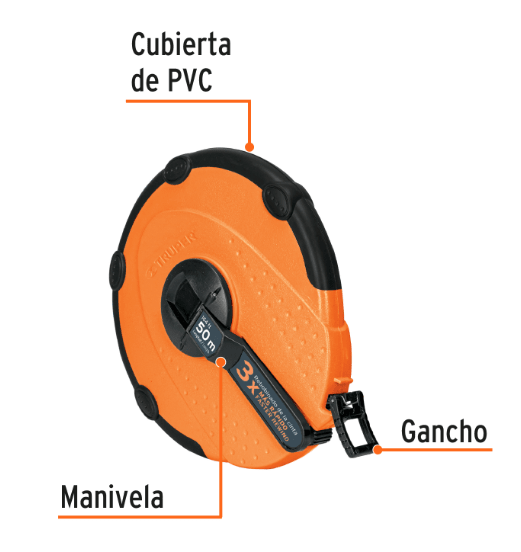 Cinta Metrica Truper 50 Metros Fibra de Vidrio | TP50ME2
