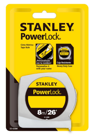 Cinta Metrica Stanley 8 Metros Cromada | 33-428M2