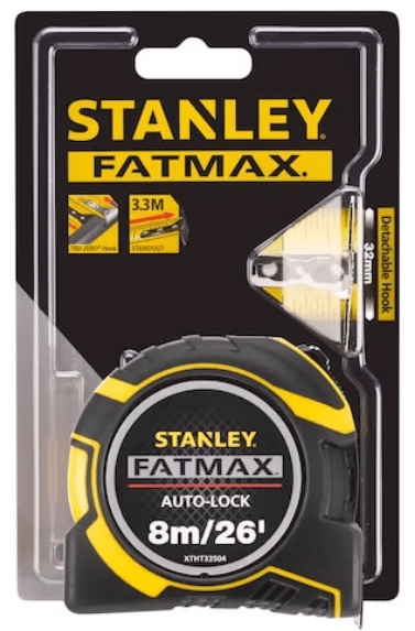 Cinta Metrica Stanley 8 Metros Fatmax Auto-Lock | XTHT335044