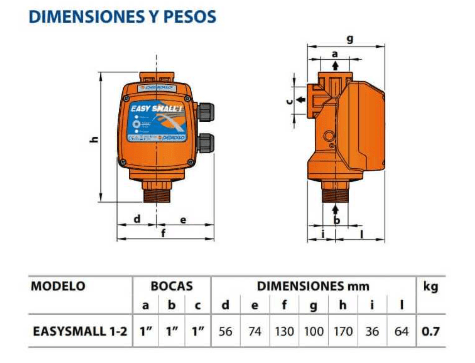 Controlador de Presion Pedrollo Easy Small 1.5HP | IP 653