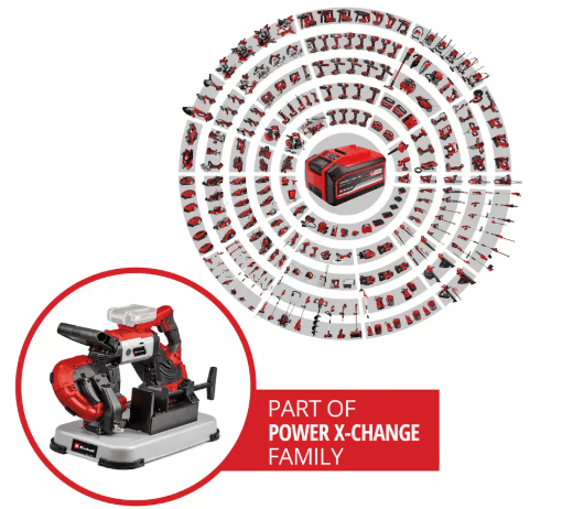 Sierra Huincha Einhell Inalámbrica 18V con base | TE-MB 18/127 U Li Solo2