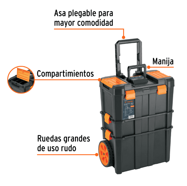 Caja de Herramienta Truper 53L 3 Bahules | CHP-1925R3