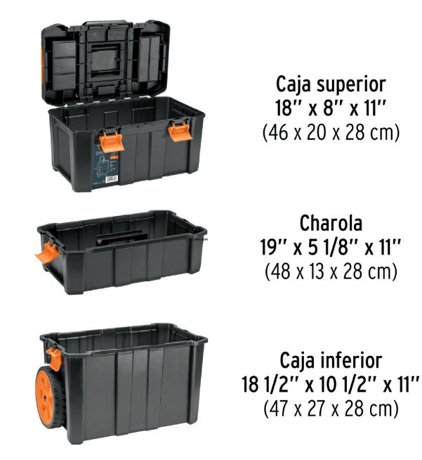 Caja de Herramienta Truper 53L 3 Bahules | CHP-1925R2
