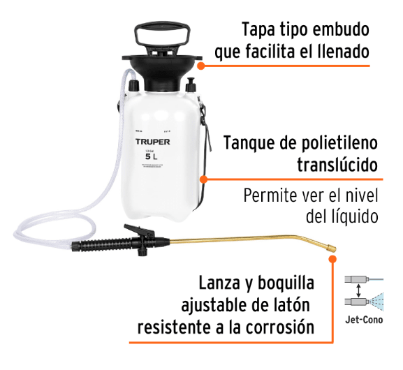 Pulverizador Fumigador Manual Truper 5L | FUT-52