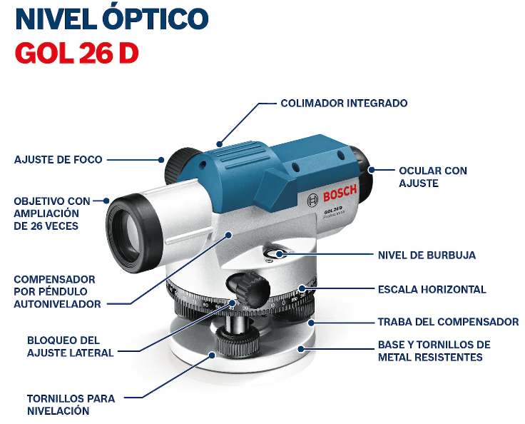 Nivel Topografico Bosch | GOL 26 D2