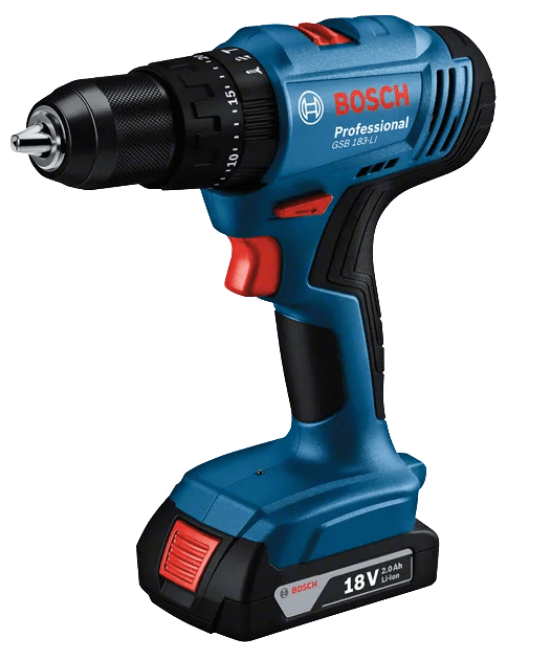 Taladro Inalambrico Bosch 18V Percutor 2Bat2Ah | GSB 183 Li2