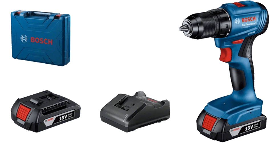 Taladro Inalambrico Bosch 18V 1Bat2.0Ah Cargador Maleta | GSR 185-Li2