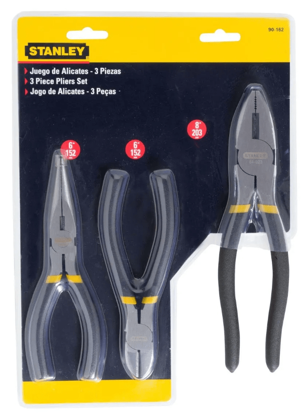 Juego Alicates Stanley 3 Pcs | 90-1621