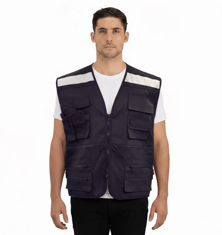 Chaleco Geologo Poplin Azul1