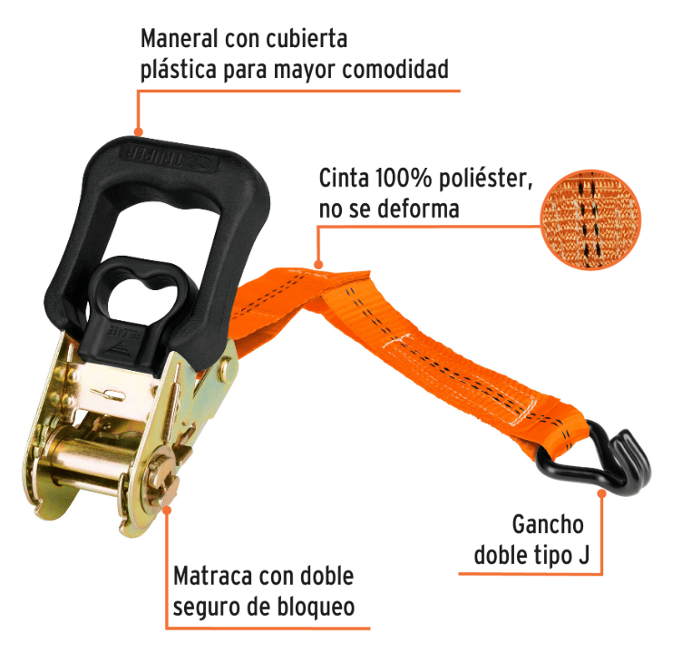Eslinga Truper 5m 2Pcs | SU-1000C2