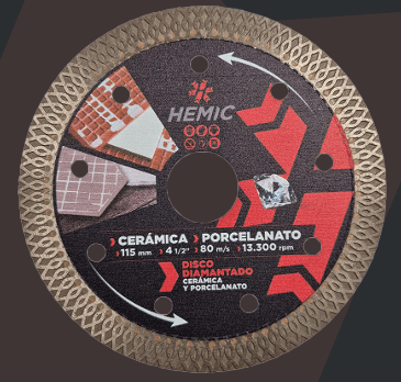 Disco Diamantado Hemic Corte Ceramica 4 1/2