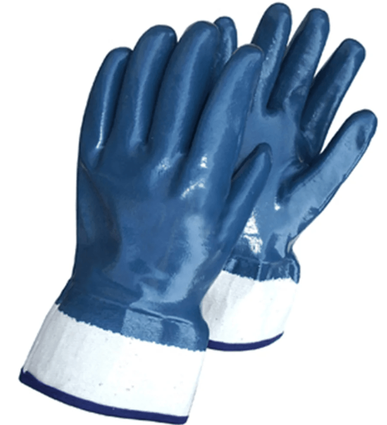 Guante Nitrilo Azul Steelpro Puño Seguridad1