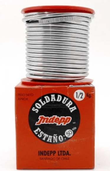 Estaño Indepp Carrete Rojo 50% 1/2Kg1
