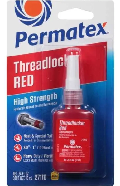 Trabapernos Permatex Alta Resistencia Rojo 10mL | 271101