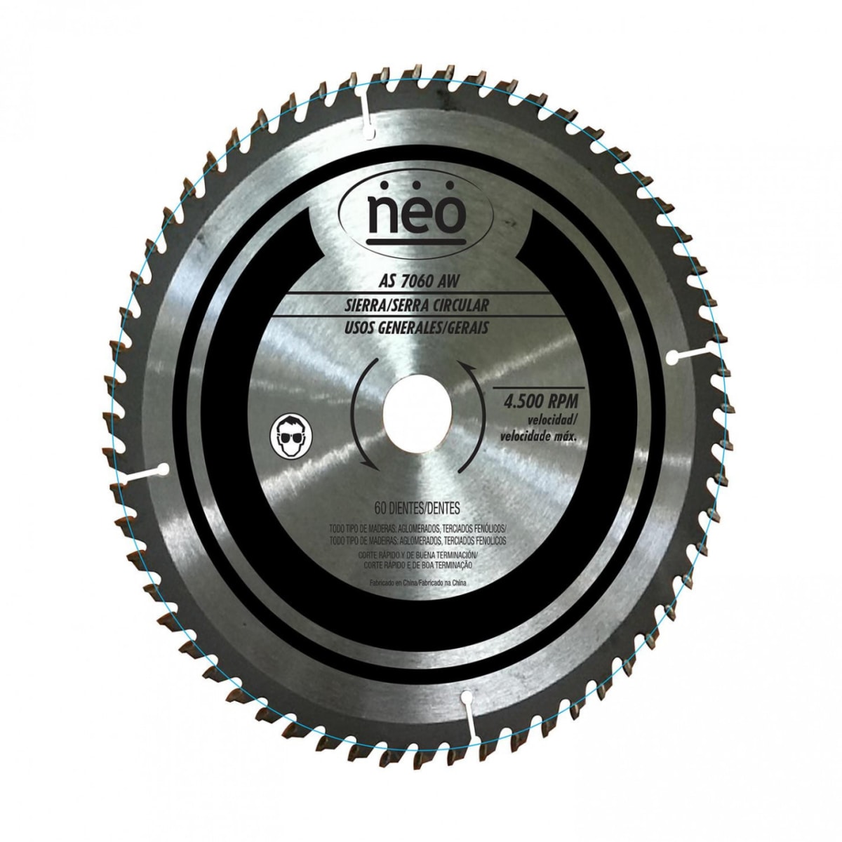 Disco de Corte Neo Madera 10 x 60D | AS 7060 AW1