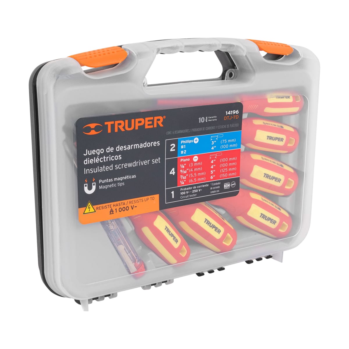 Juego Destornilladores Truper 7Pcs 1000v Maleta | DTJ-7D2
