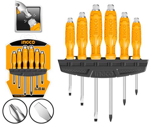 Juego Destornilladores Ingco 6Pcs Imantado | HSGMTDC1806011