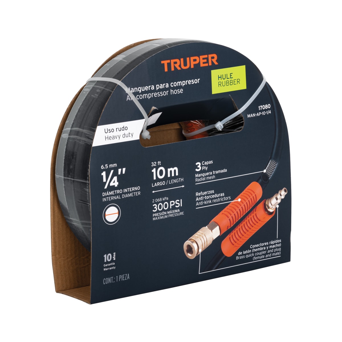 Manguera de Aire Truper 1/4 Hule 10m | MAN-AP-10-1/41