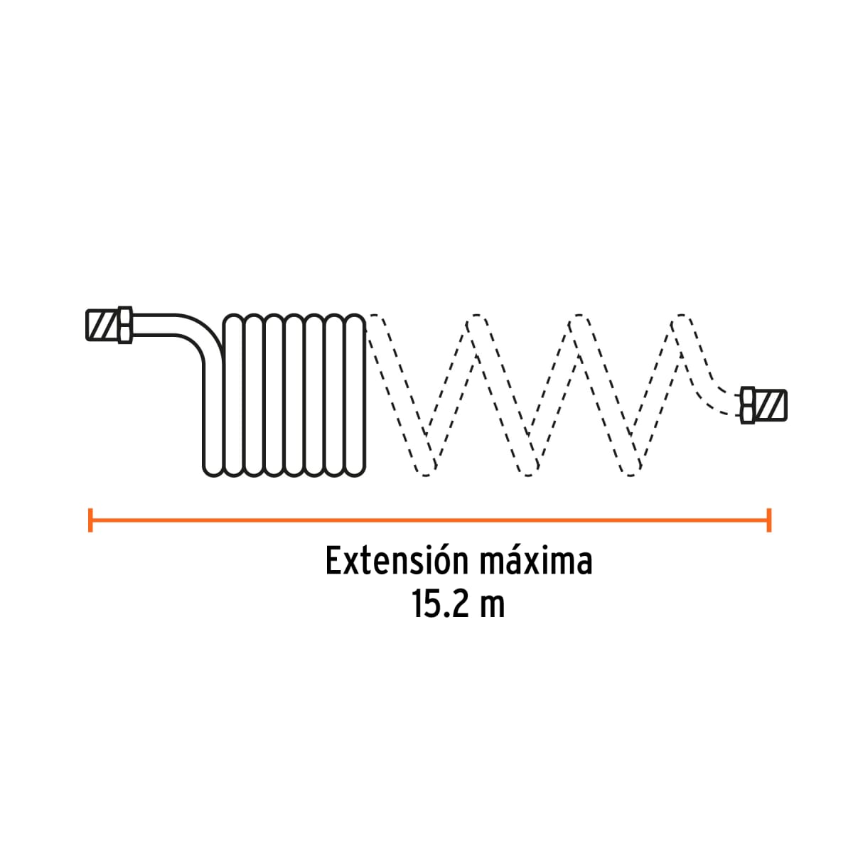 Manguera de Aire Truper Enrollada 15M | MAN-RES-1/4X503