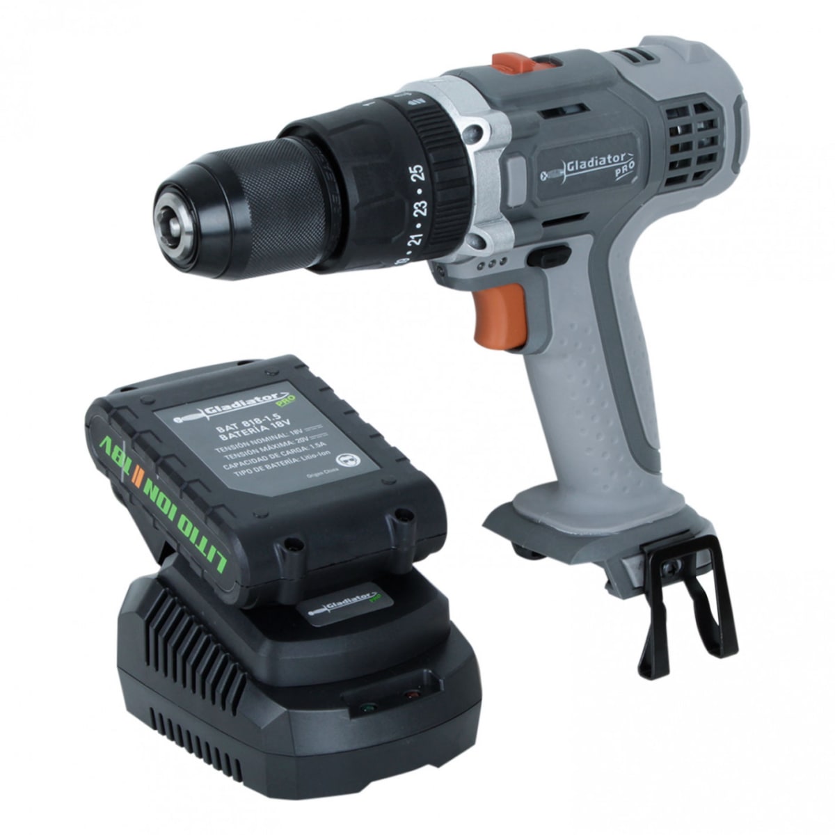 Taladro Inalambrico Gladiator 13mm 1B1.5Ah | TP 813/18 C12