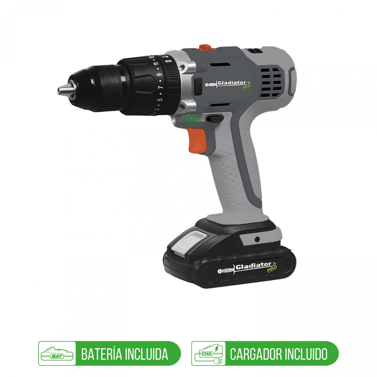 Taladro Inalambrico Gladiator 13mm 1B1.5Ah | TP 813/18 C11