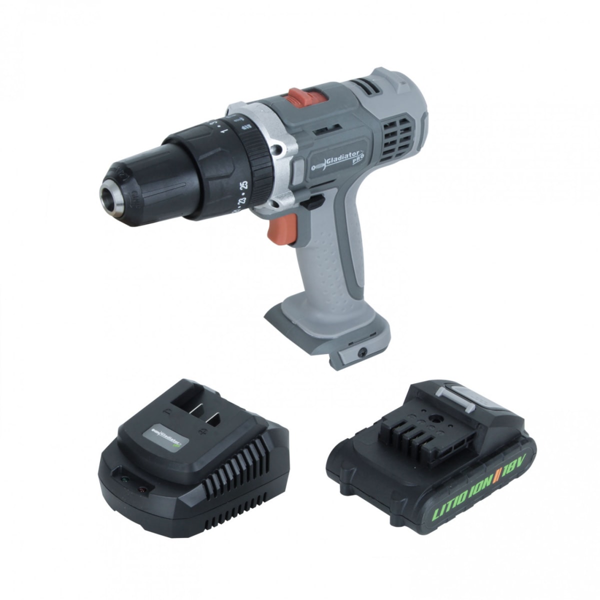 Taladro Inalambrico Gladiator 13mm 1B2Ah | TP 613/182