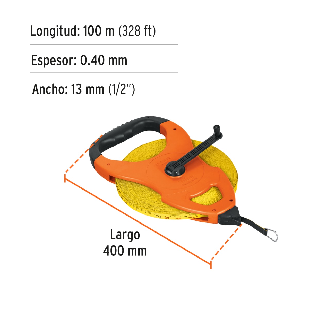 Cinta Metrica Truper 100 Metros | TFC-100ME3