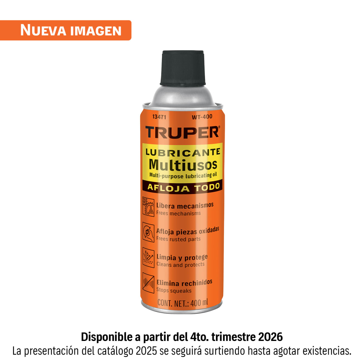 Lubricante Multiuso Truper Afloja Todo 400 ml | WT-4001