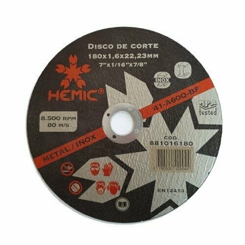 Disco de Corte Inox Hemic 7 X 1.6mm | 8810161801