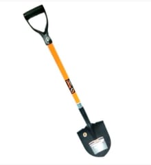 PALA PUNTA HUEVO H/D CON MANGO DE FIBRA DE 310 X 260  ACERO TEMPLADO CON ASA PLASTICA