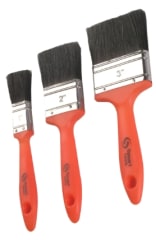 Kit Brocha Plana 1'' - 2'' - 3'' Mango Plastico
