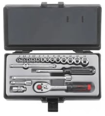 Juego de Dados Hexagonales C/redondo []1/4'' 4-14mm 19pz (2203)