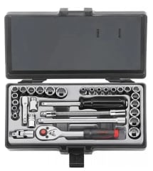 Juego de Dados Poligonal []1/4''  Mm/puLG 31 Pzs (2312)