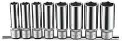 Juego De Dados []3/8'' De 8-19 Mm Largos Hexagonales (3082)