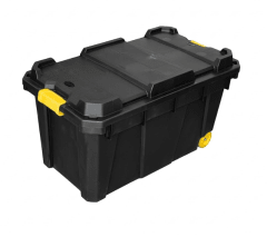 CAJA PLASTICA ORGANIZADORA  150 LITROS COLOR NEGRA