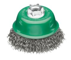 GRATA COPA CONICA DE 3'' AC. ONDULADO M14 INOXIDABLE (423.367)