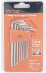 JUEGO LLAVES TORX DE 8 PZS.  T9 A T25 (6102710)
