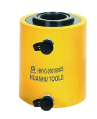 CILINDRO HIDRAULICO HUECO  DE 100T X 100MM DE CARRERA DOBLE EFECTO (HHYG-100100KS)