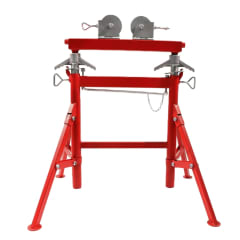 SOPORTE DE TUBOS AJUSTABLE CON DOBLE RODILLO HASTA 36