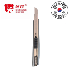 CUCHILLO CORTANTE CUTTER DE ALUMINIO Y ACERO INOXIDABLE  HOJA DE 9MM  S503, SINSEUNG KOREA