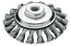 GRATA COPA PLANA DE 4'' AC. TRENZADO M14 DE 0.50MM (471.257)